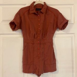 Urban Outfitters Red Utility Style Romper